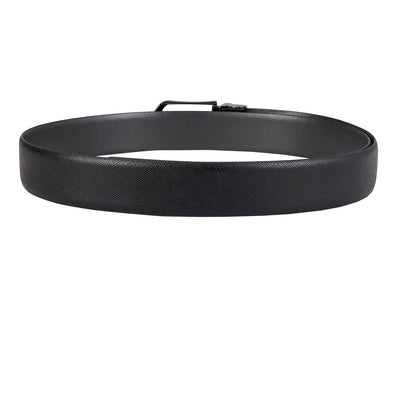 Formal Saffiano Leather Reversible Mens Belt - Black & Grey