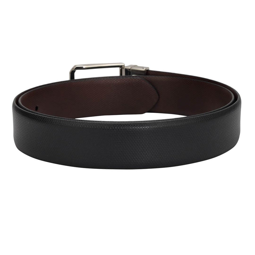 Formal Fish Leather Mens Belt - Black & Brown