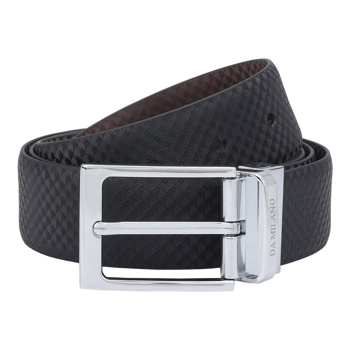 Formal Carbon Leather Mens Belt-Black & Brown