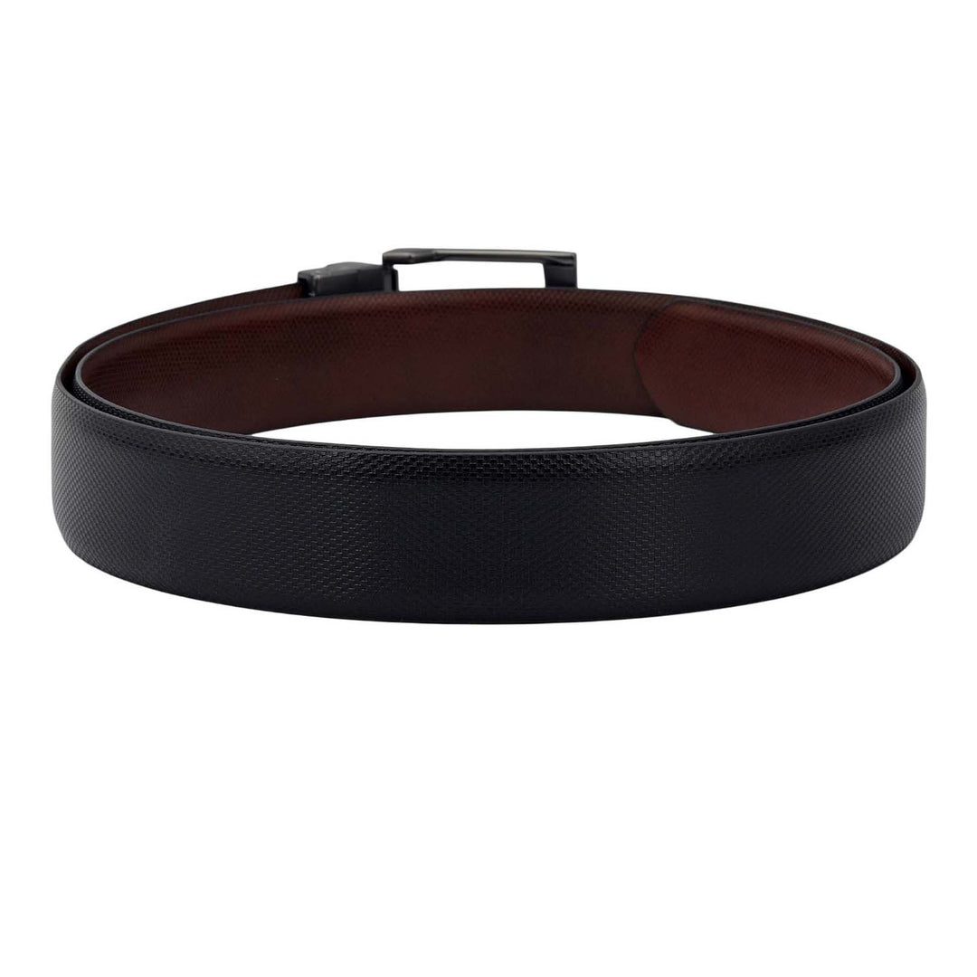 Formal Embossed Leather Mens Belt-Black & Brown
