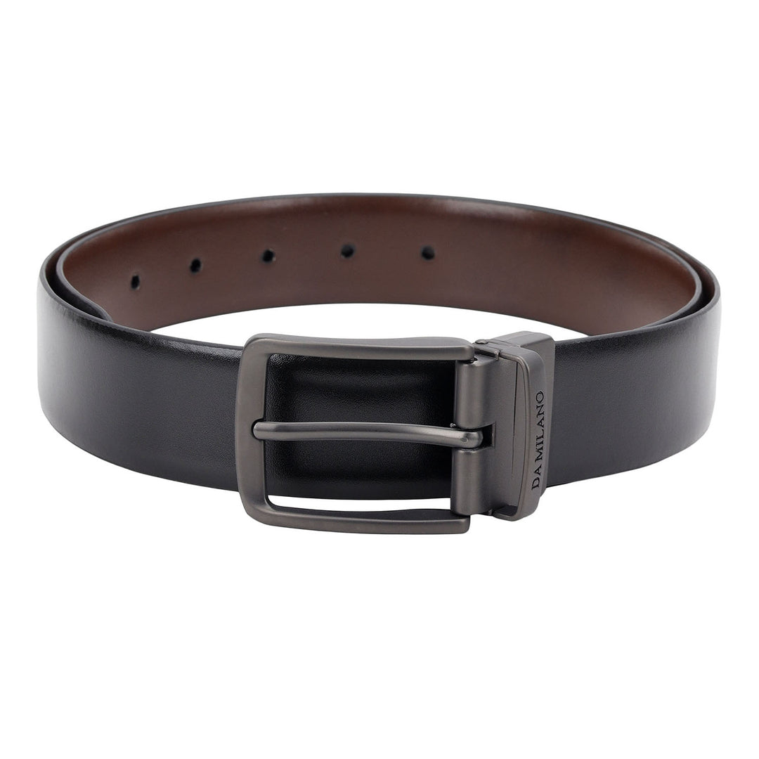 Formal Plain Leather Mens Belt-BLACK