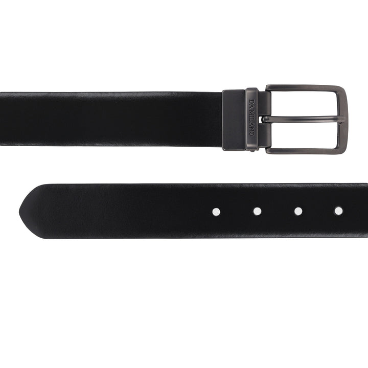 Formal Plain Leather Mens Belt-BLACK