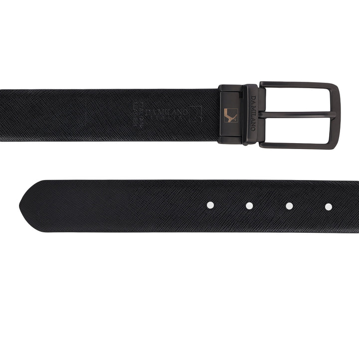 Formal Saffiano Leather Mens Belt-BROWN