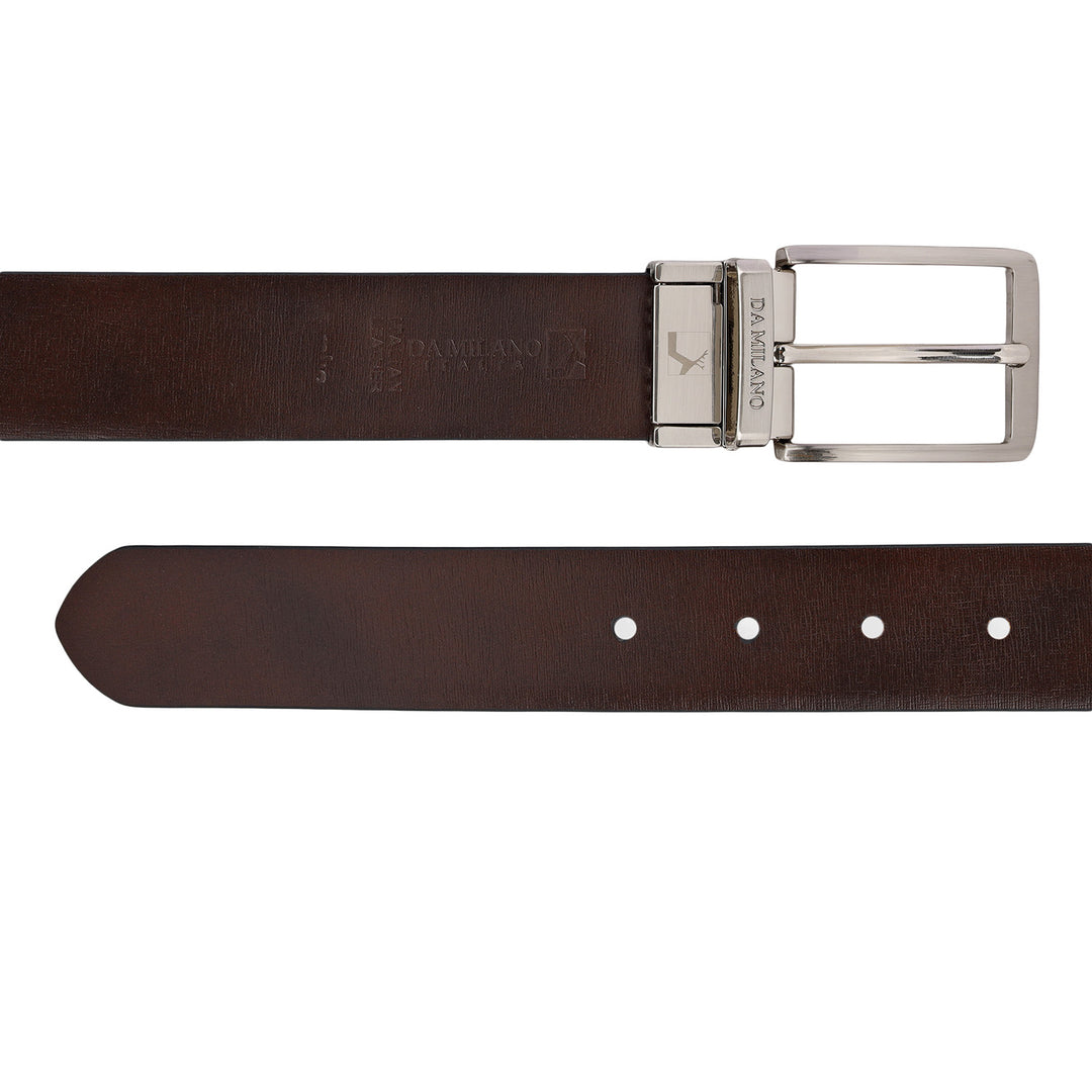 Formal Saffiano Leather Mens Belt-BLACK