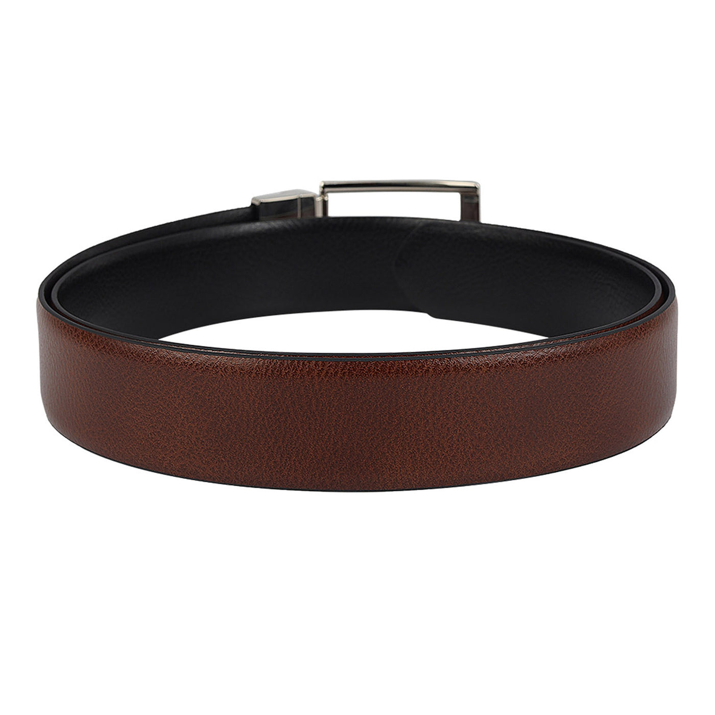 Formal Wax Leather Reversible Mens Belt - Cognac & Black