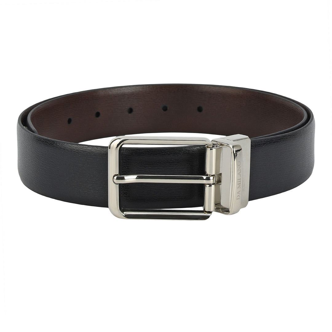 Formal Aztec Leather Mens Belt-Black & Brown