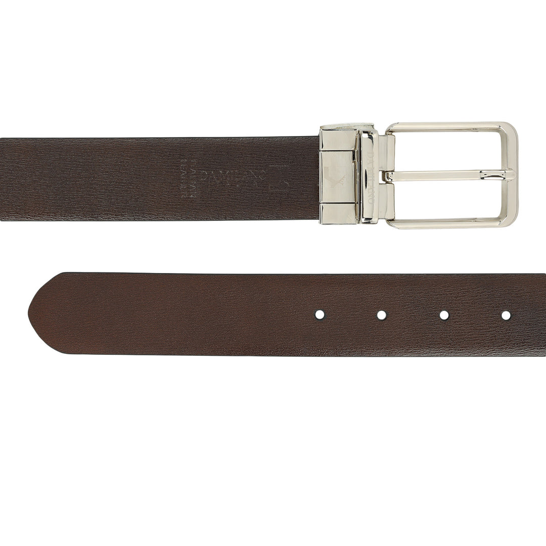 Formal Aztec Leather Mens Belt-Black & Brown