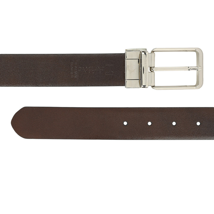 Formal Aztec Leather Mens Belt-Black & Brown