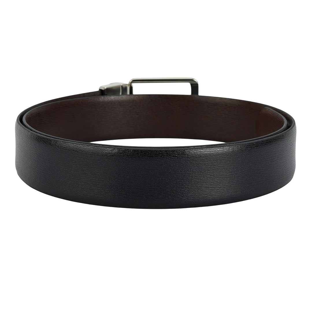Formal Aztec Leather Mens Belt-Black & Brown