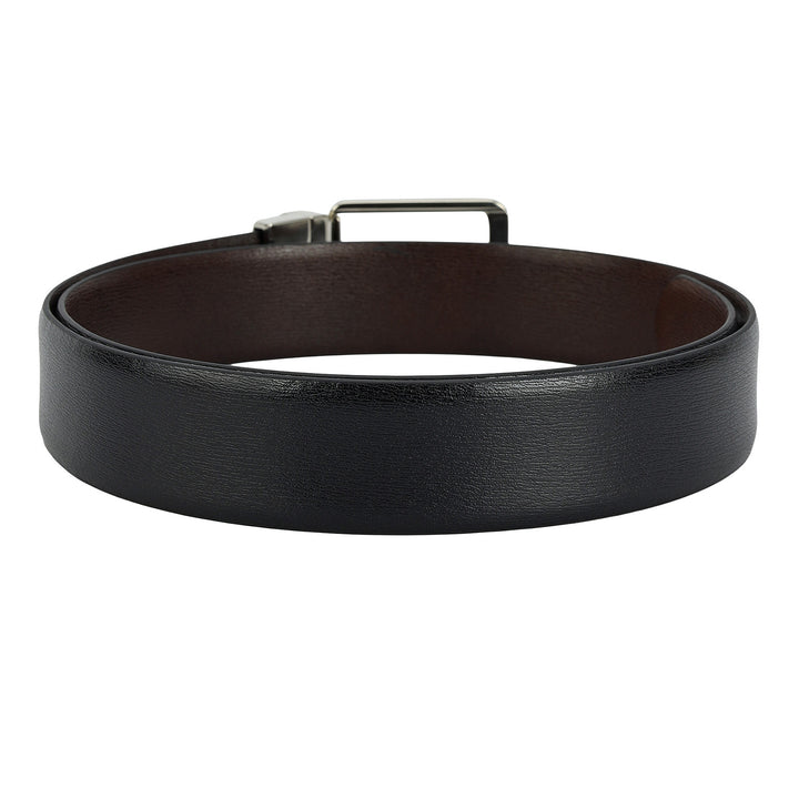 Formal Aztec Leather Mens Belt-Black & Brown