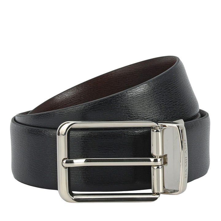 Formal Aztec Leather Mens Belt-Black & Brown