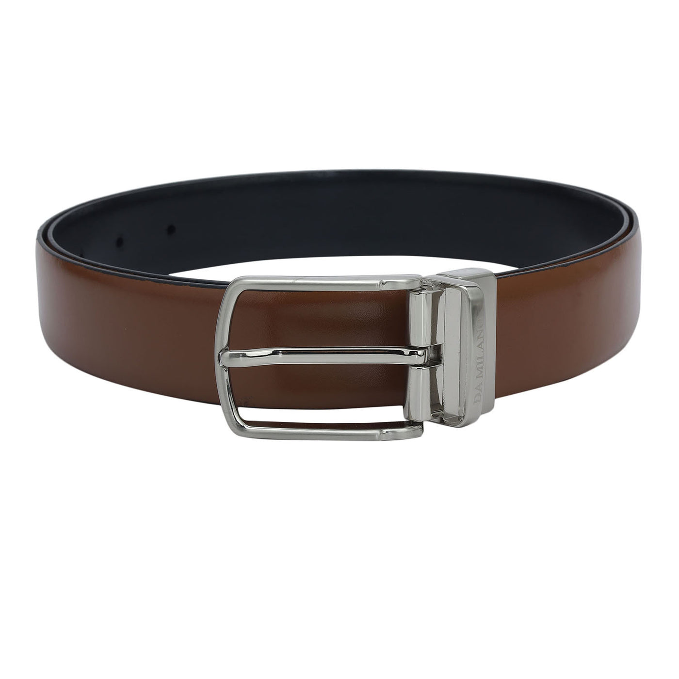 Formal Plain Leather Mens Belt - Tan & Black