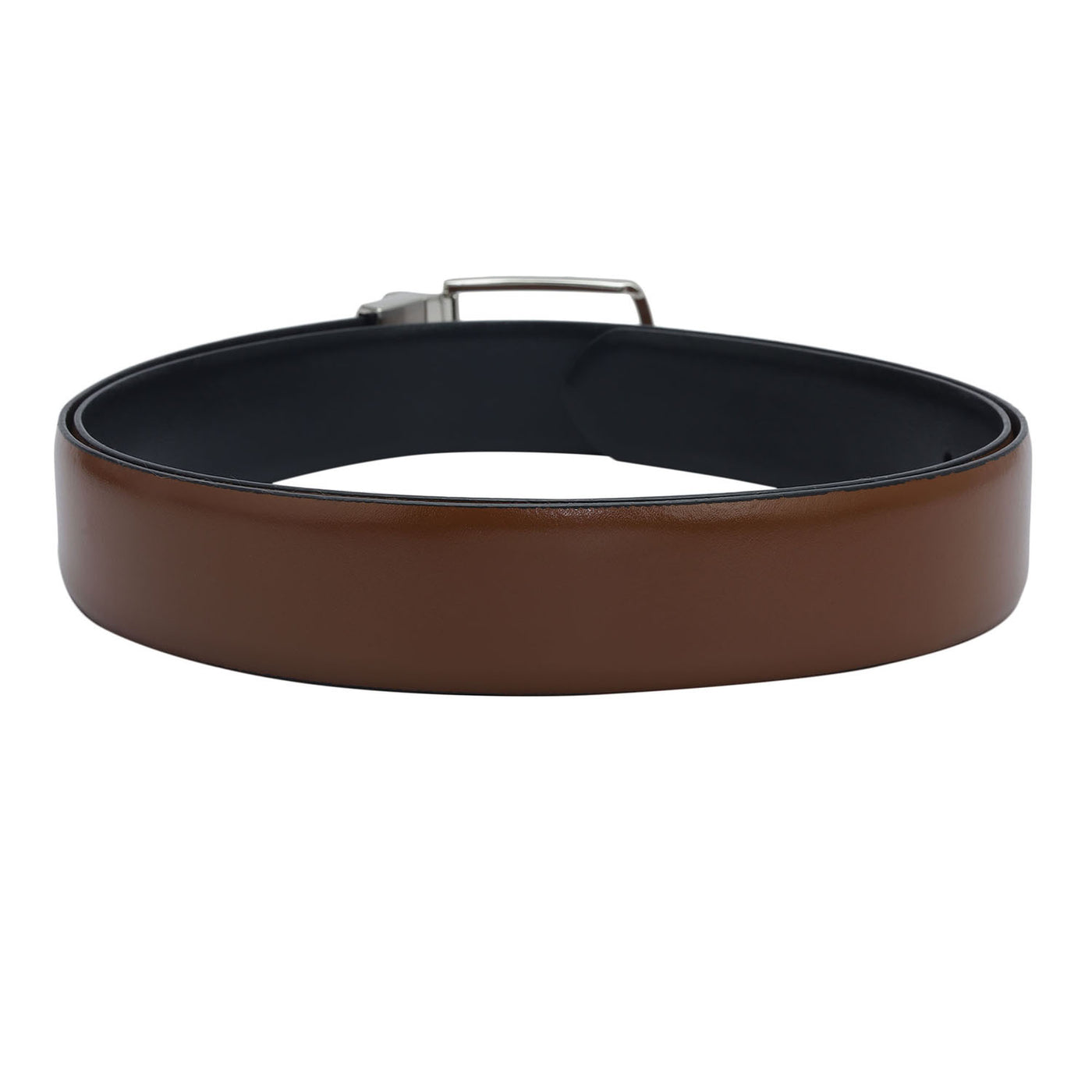 Formal Plain Leather Mens Belt - Tan & Black