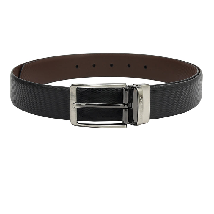 Formal Fish Leather Mens Belt - Black & Brown