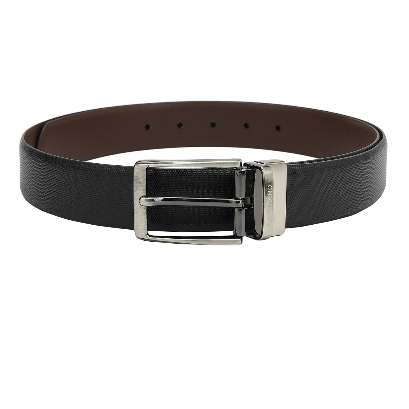 Formal Fish Leather Mens Belt - Black & Brown