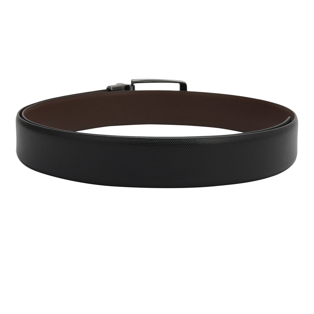 Formal Fish Leather Mens Belt - Black & Brown