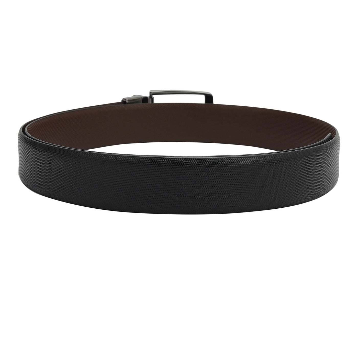 Formal Fish Leather Mens Belt - Black & Brown