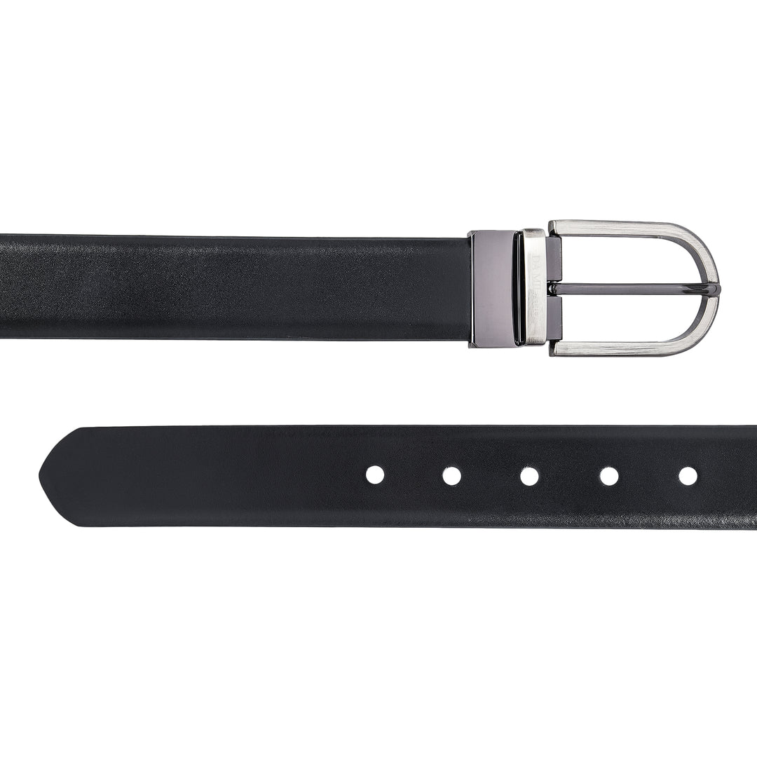 Casual Plain Leather Reversible Mens Belt - Black & Brown