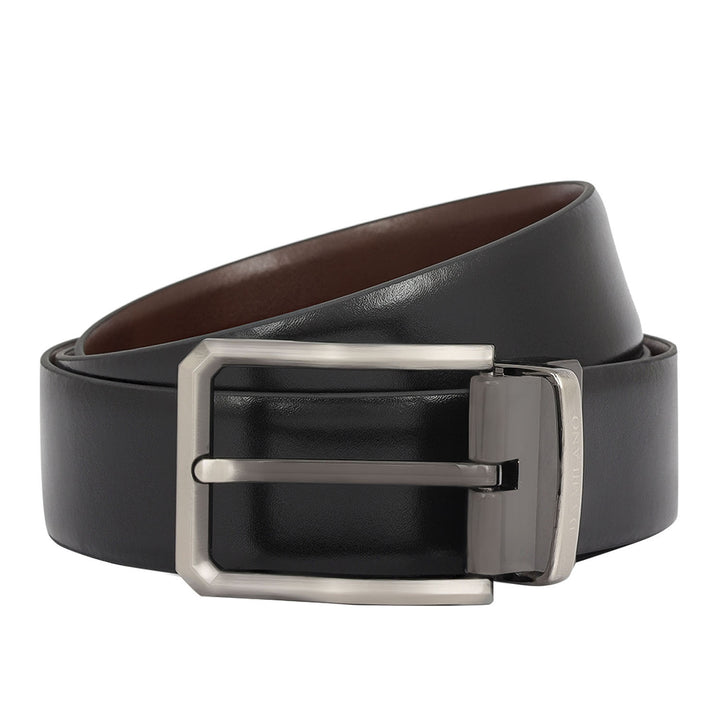 Formal Plain Leather Mens Belt - Black & Brown