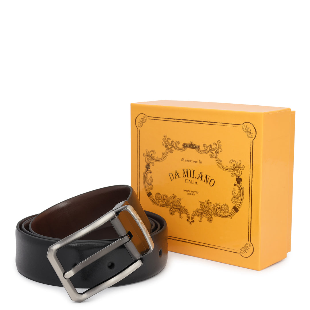 Formal Plain Leather Mens Belt - Black & Brown