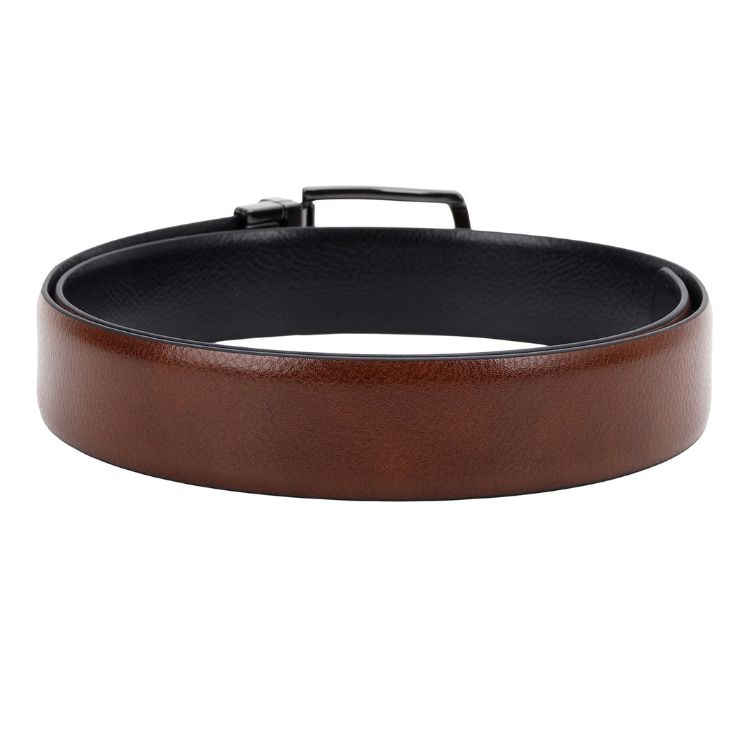 Formal Wax Leather Mens Belt-BLACK