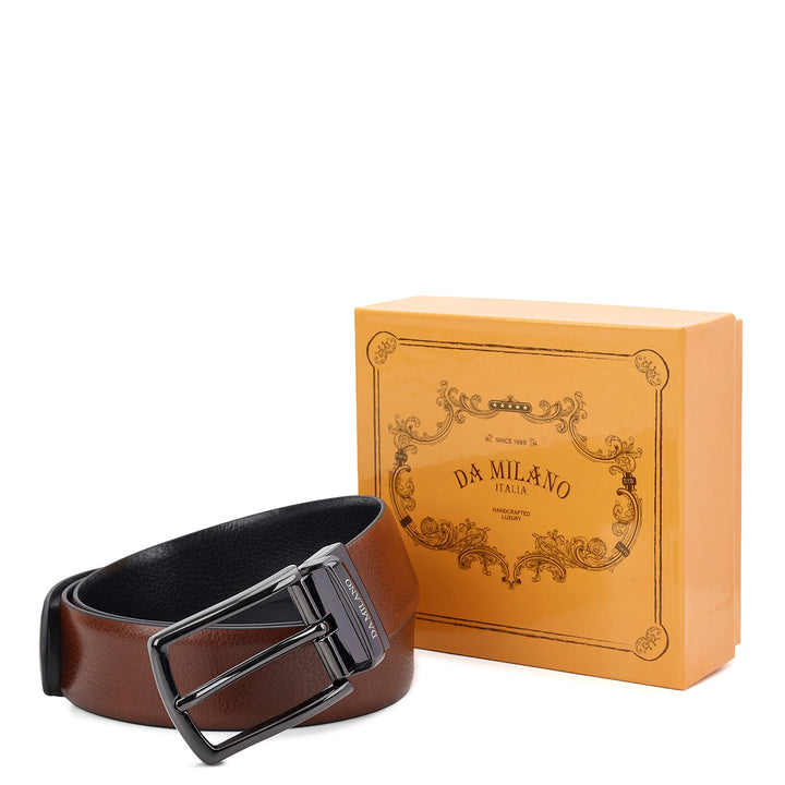 Formal Wax Leather Mens Belt-BLACK