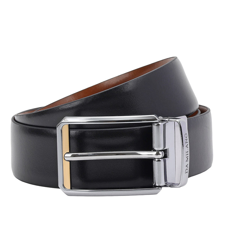 Formal Plain Leather Mens Belt-BLACK