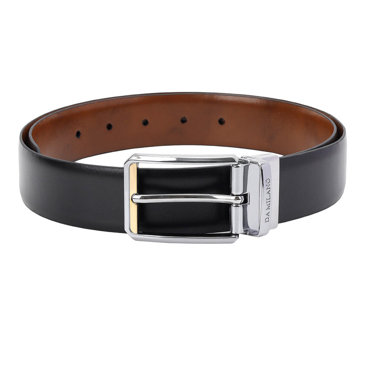 Formal Plain Leather Mens Belt-BLACK