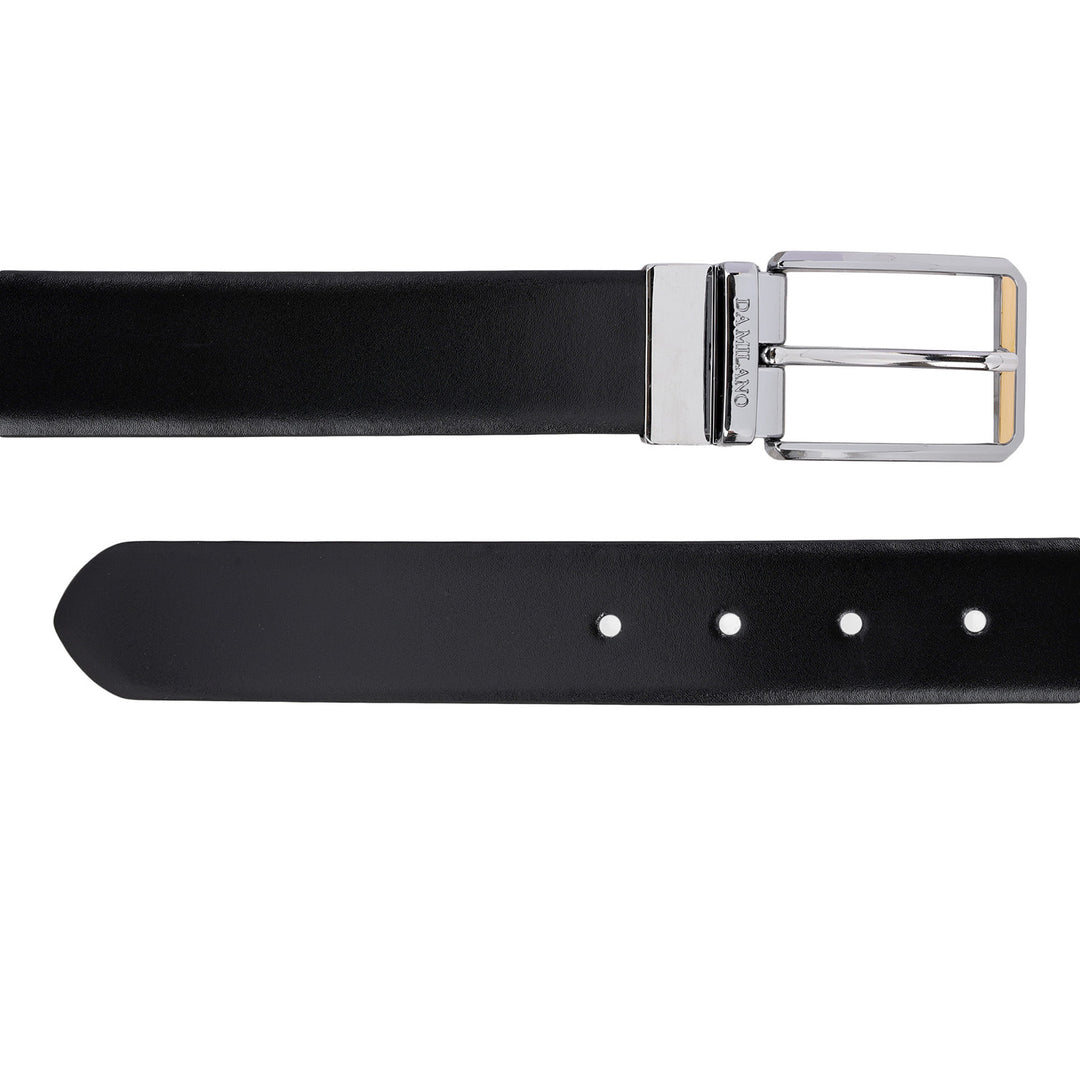 Formal Plain Leather Mens Belt-BLACK