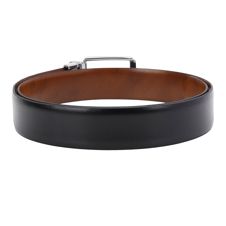 Formal Plain Leather Mens Belt-BLACK