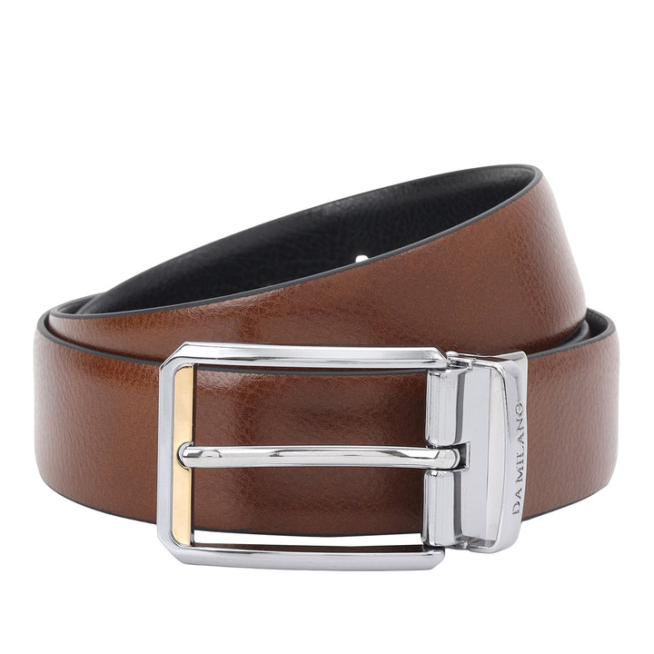 Formal Wax Leather Mens Belt-COGNAC