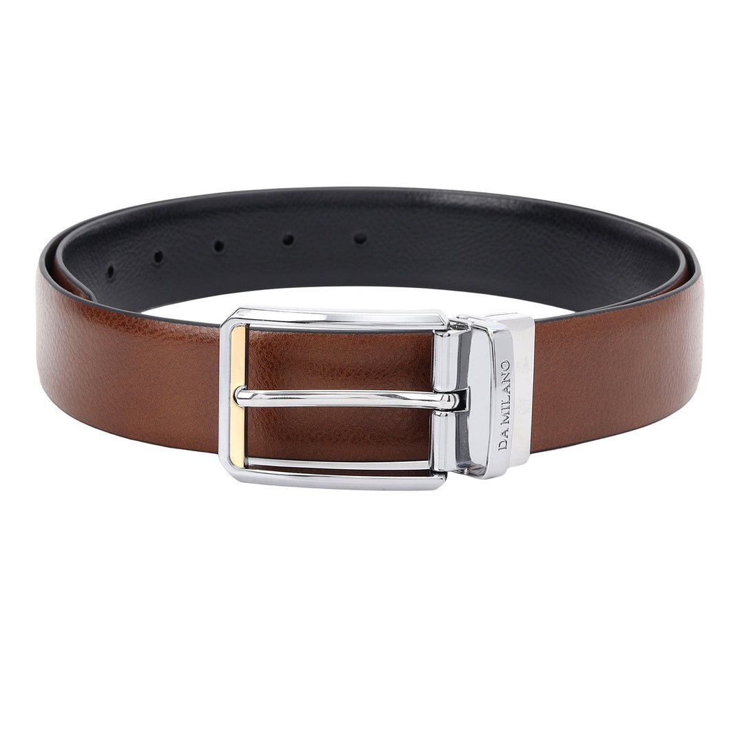 Formal Wax Leather Mens Belt-COGNAC