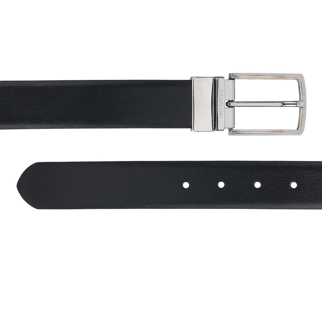 Formal Aztec Leather Mens Belt-Black & Brown