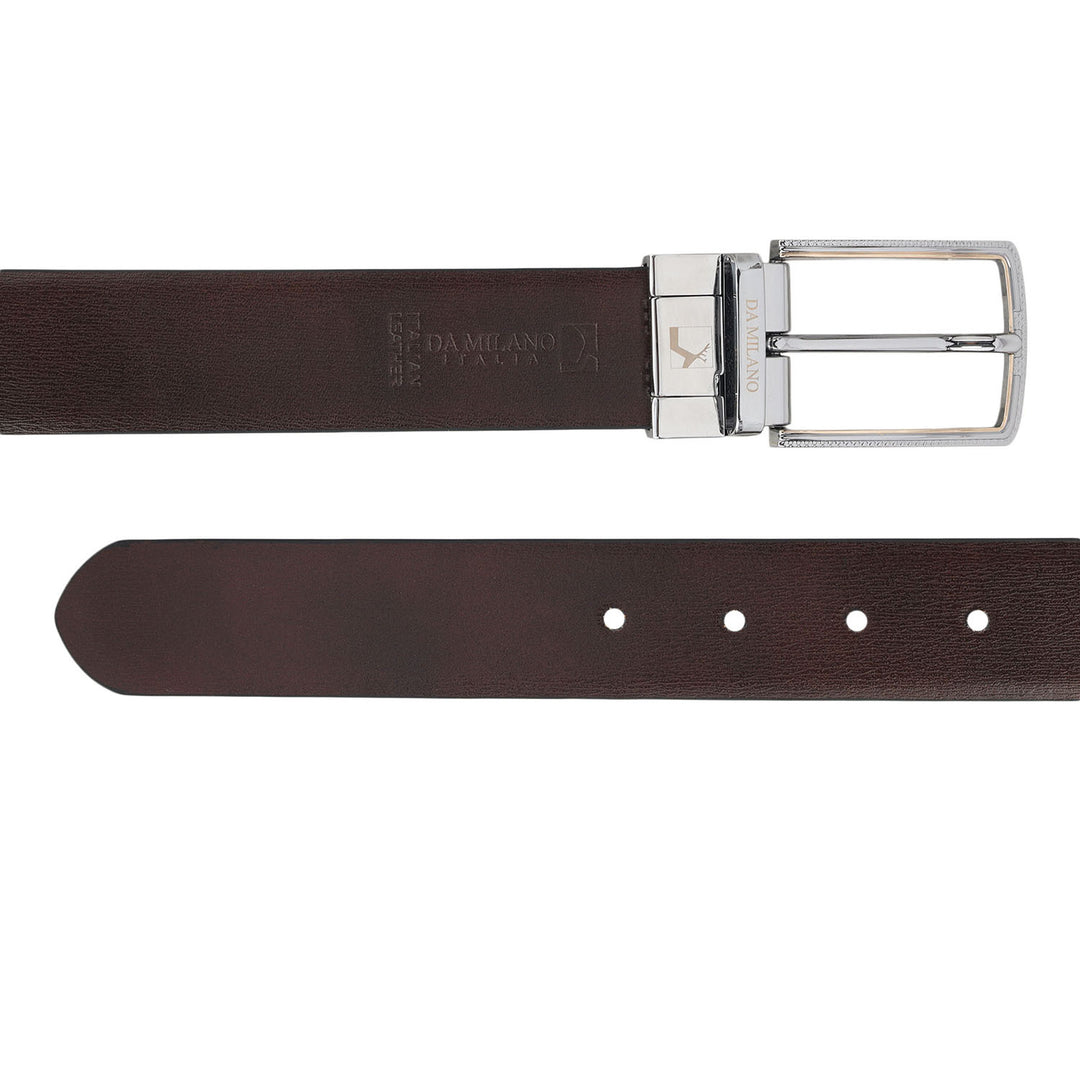 Formal Aztec Leather Mens Belt-Black & Brown