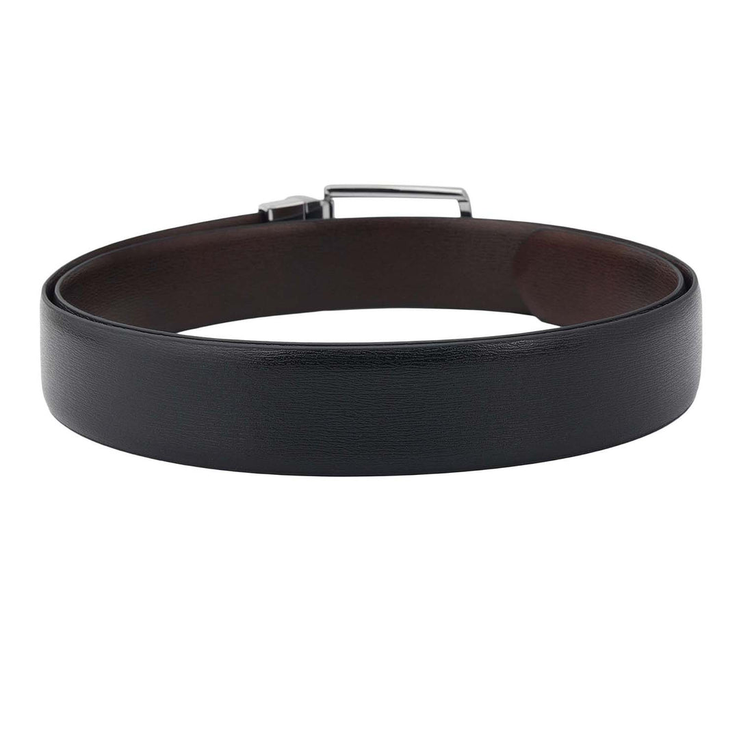 Formal Aztec Leather Mens Belt-Black & Brown