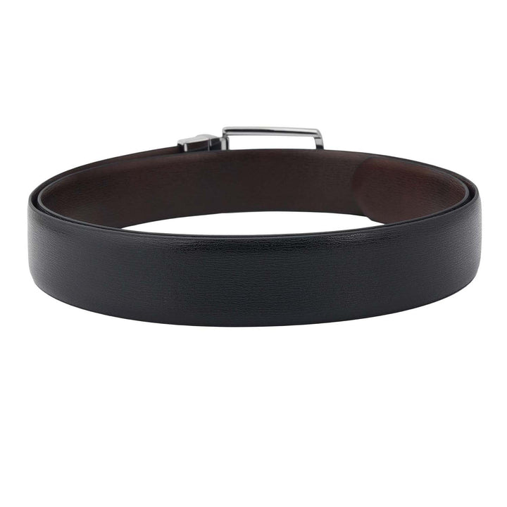 Formal Aztec Leather Mens Belt-Black & Brown