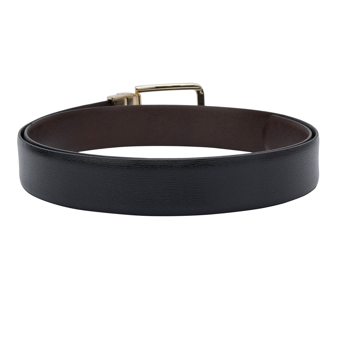 Formal Aztec Leather Mens Belt - Black & Brown