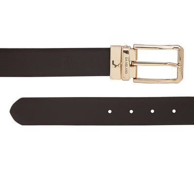 Formal Matrix Leather Mens Belt - Black & Brown