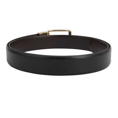 Formal Matrix Leather Mens Belt - Black & Brown