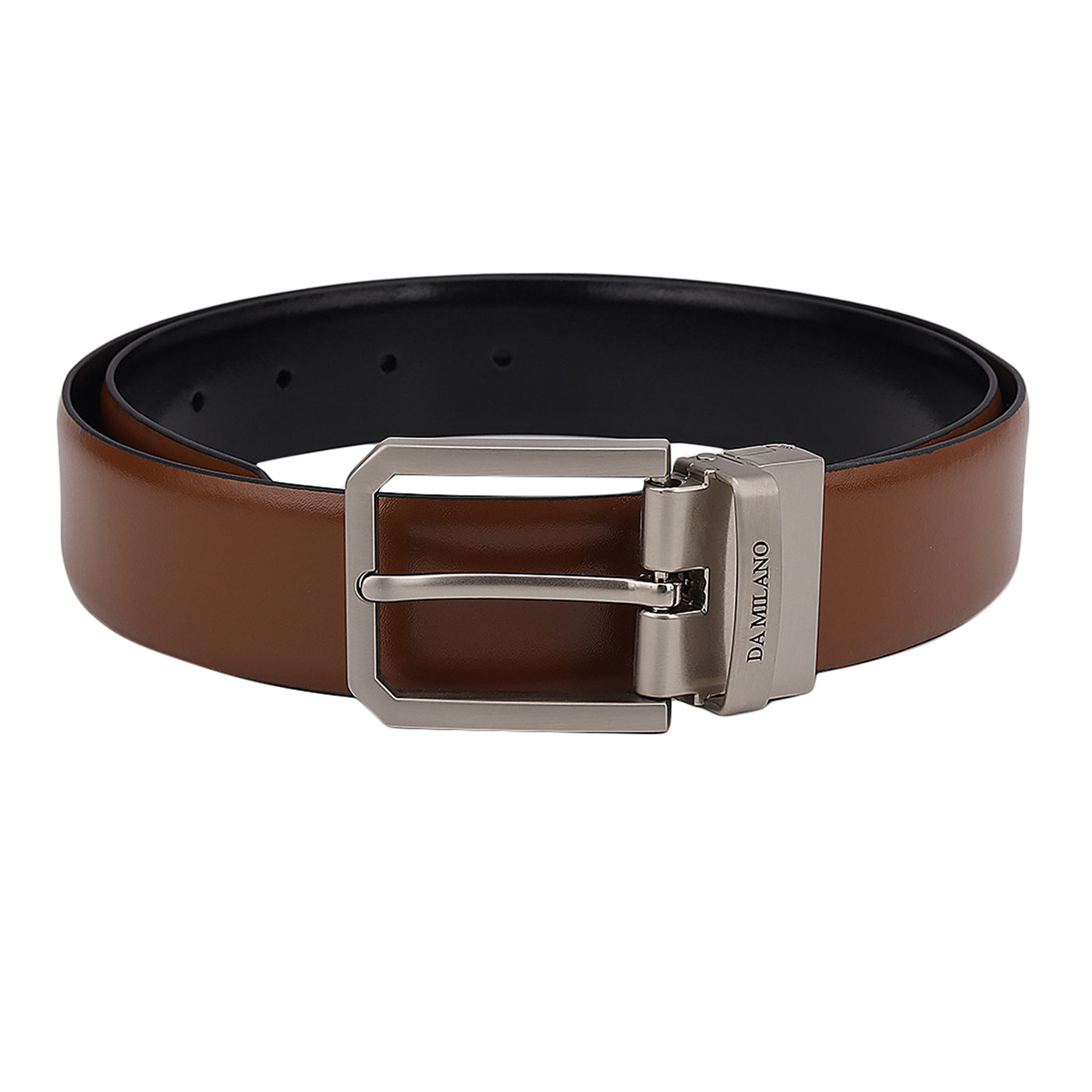Formal Plain Leather Reversible Mens Belt - Tan & Black