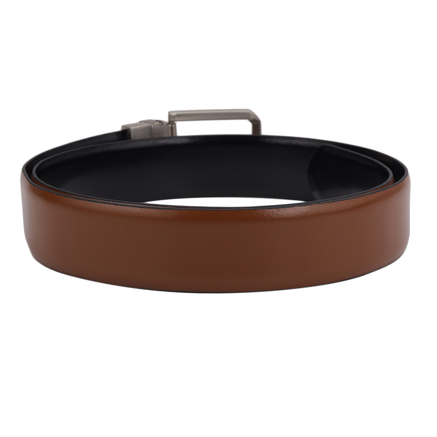 Formal Plain Leather Reversible Mens Belt - Tan & Black