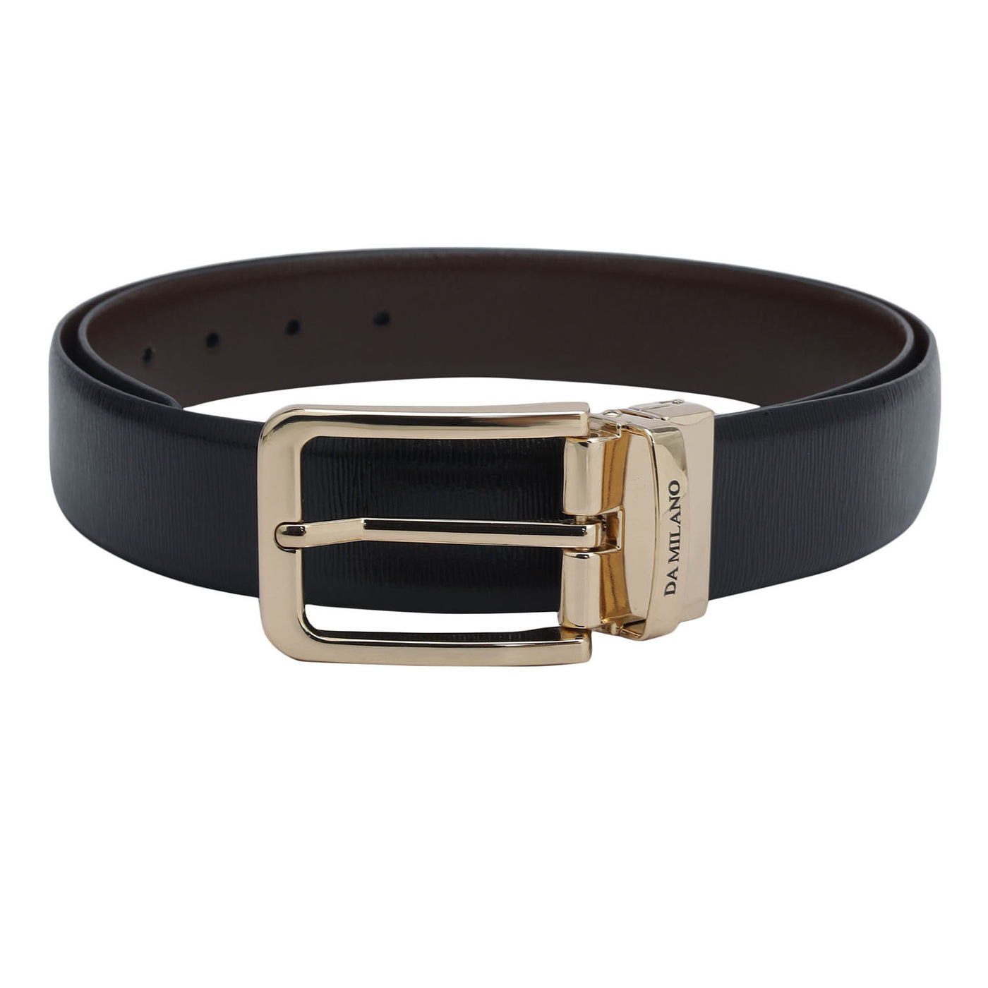 Formal Aztec Leather Mens Belt - Black & Brown