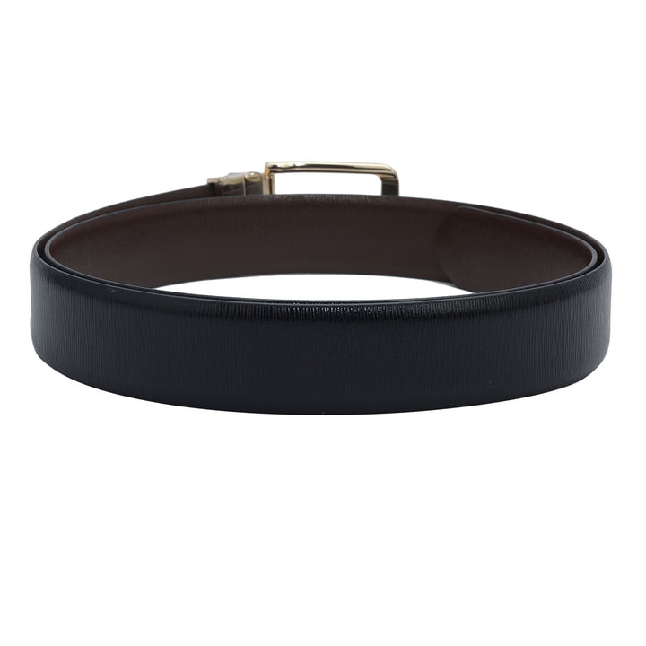 Formal Aztec Leather Mens Belt - Black & Brown