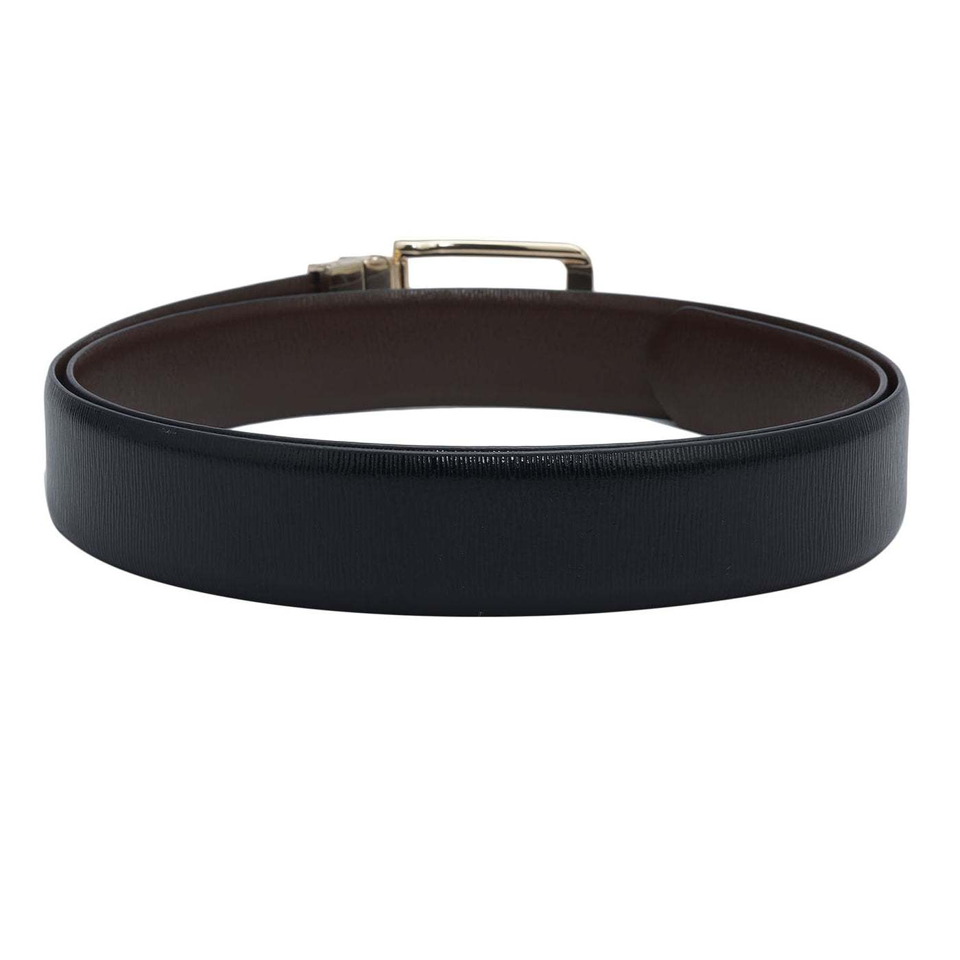 Formal Aztec Leather Mens Belt - Black & Brown