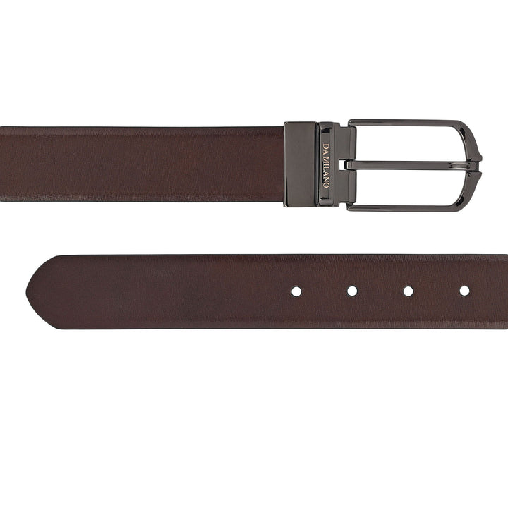 Casual Aztec Leather Mens Belt - Brown & Black