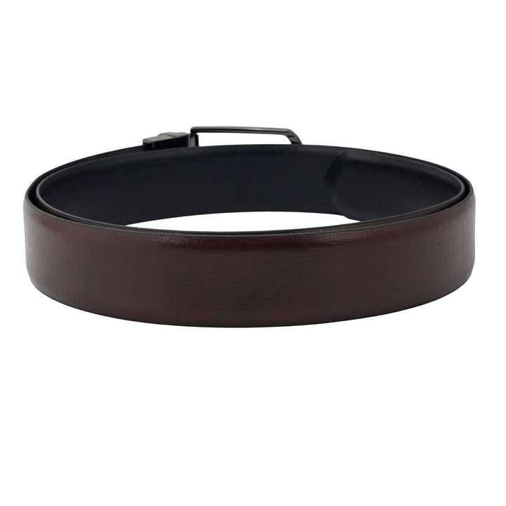 Formal Aztec Leather Mens Belt-Brown & Black