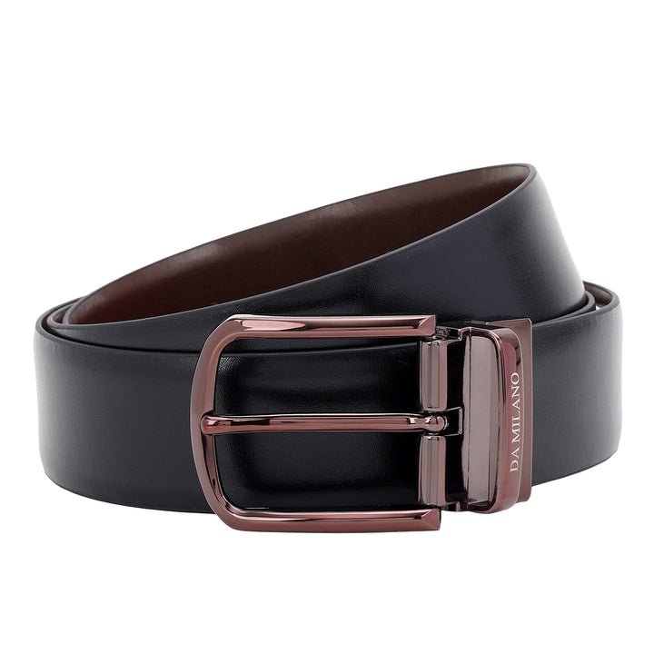 Formal Plain Leather Mens Belt-BLACK