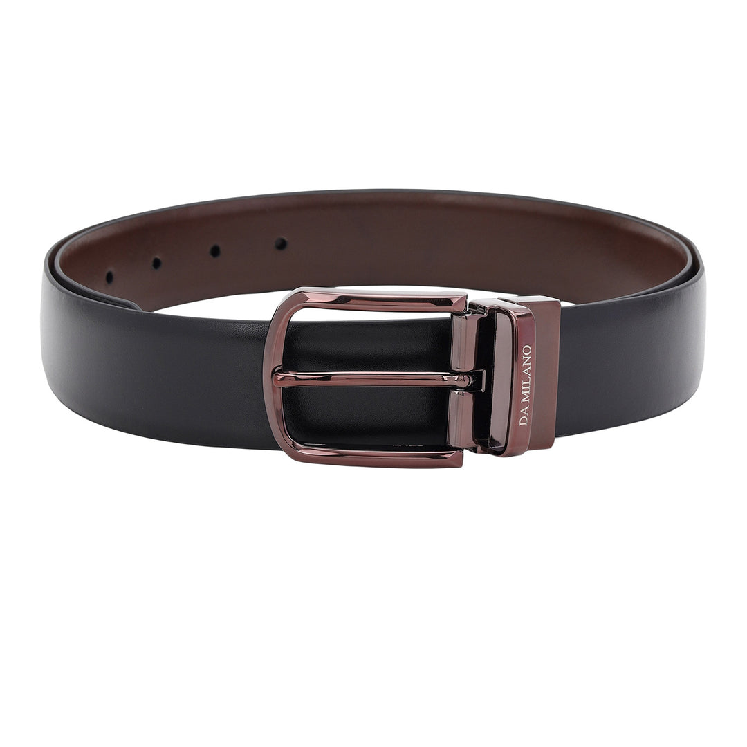 Formal Plain Leather Mens Belt-BLACK