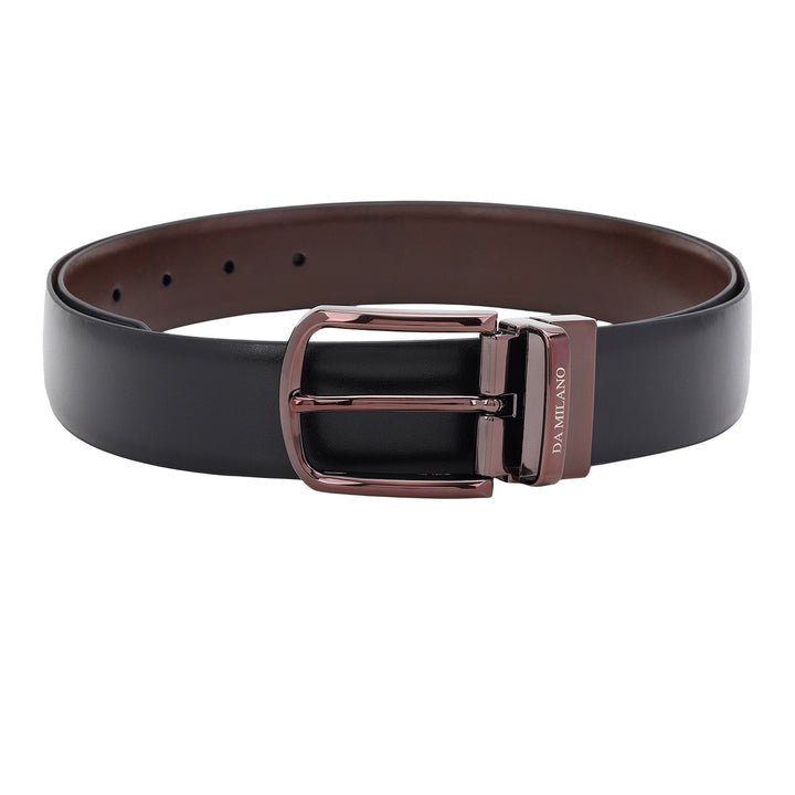 Formal Plain Leather Mens Belt-BLACK