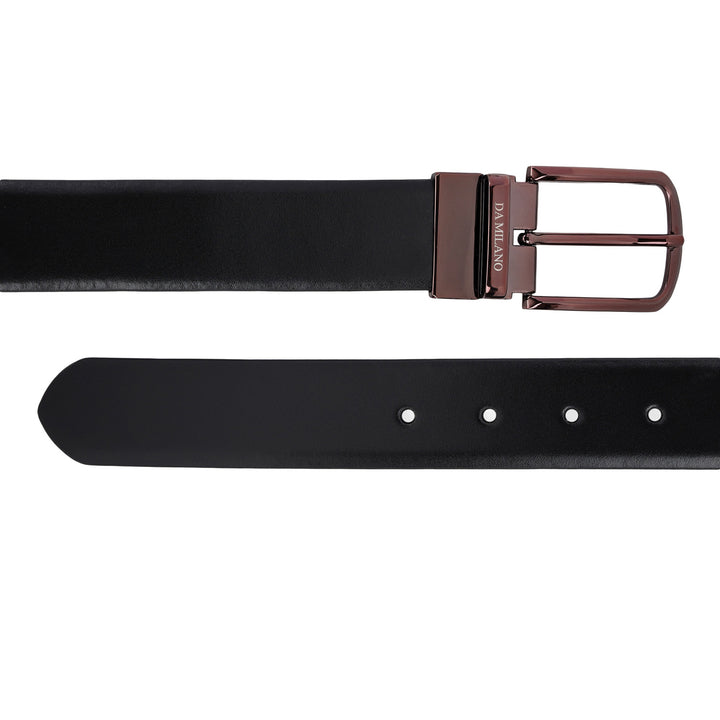 Formal Plain Leather Mens Belt-BLACK